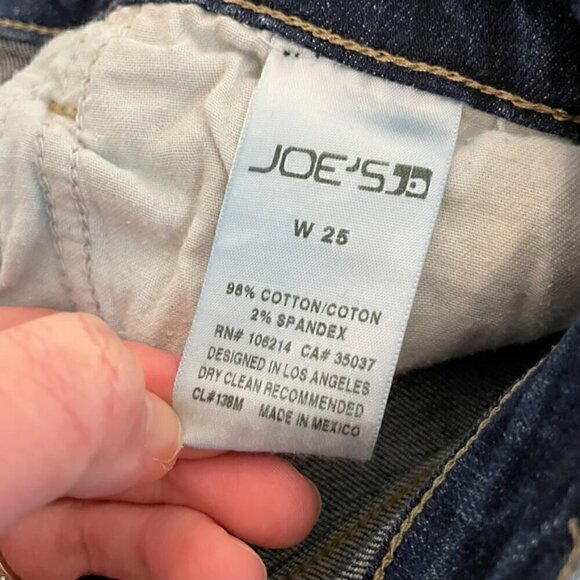 JOE'S JEANS JOES JEANS Keagan Skinny Ankle Distressed Jeans Dark Wash Ripped 25 - Picture 6 of 15